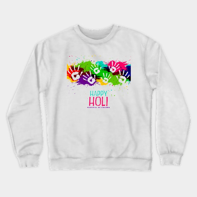 Color Splashes For Holi Festival Crewneck Sweatshirt by jobieh shop